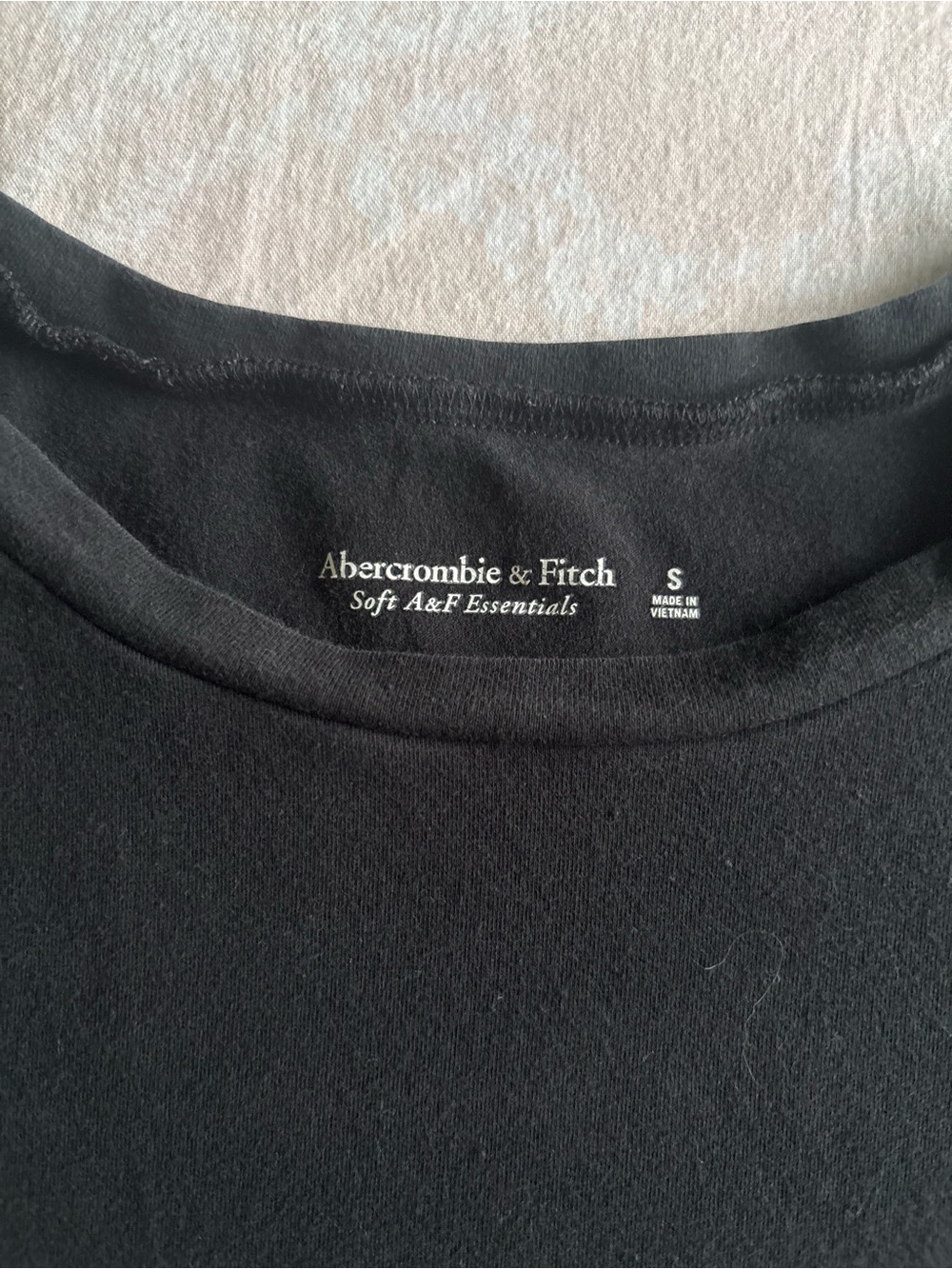 Abercrombie & Fitch Womens Black everyday tee A&F Essentials Crew Neck Shirt